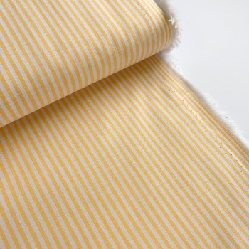 100% Yarn Dyed Cotton 3mm Stripe - Yellow