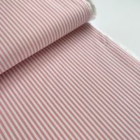 100% Yarn Dyed Cotton 3mm Stripe - Rose Pink