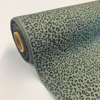 Rose and Hubble Fabrics - 100% Cotton Poplin Leopard Animal Print Khaki