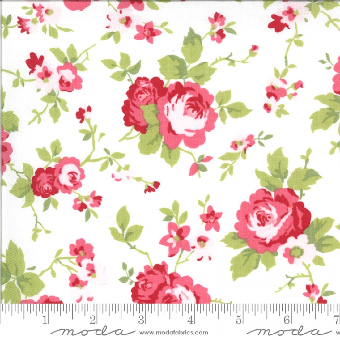 Moda Fabrics - Sophie by Brenda Riddle - Main Floral Linen 100% Cotton