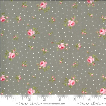 Moda Fabrics - Sophie by Brenda Riddle - Medium Floral Cobblestone 100% Cotton
