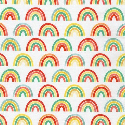 Robert Kaufman - Bright Days - Large Rainbows on White