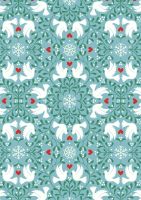 Lewis and Irene -  Hygge Glow - Scandi Dove on Icy Blue  -Glow in the Dark