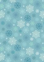 Lewis and Irene -  Hygge Glow - Snowflakes on Icy Blue - Glow in the Dark