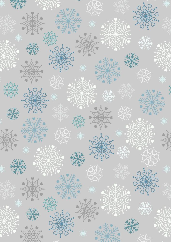 Lewis and Irene -  Hygge Glow - Snowflakes on Silver - Glow in the Dark