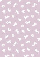 Lewis and Irene -  Small Things Polar Animals - Arctic Fox on Winter Pink with Pearl