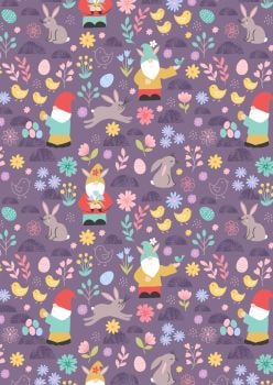 Lewis and Irene - Spring Treats - Spring Gnomes on Dark Lavender