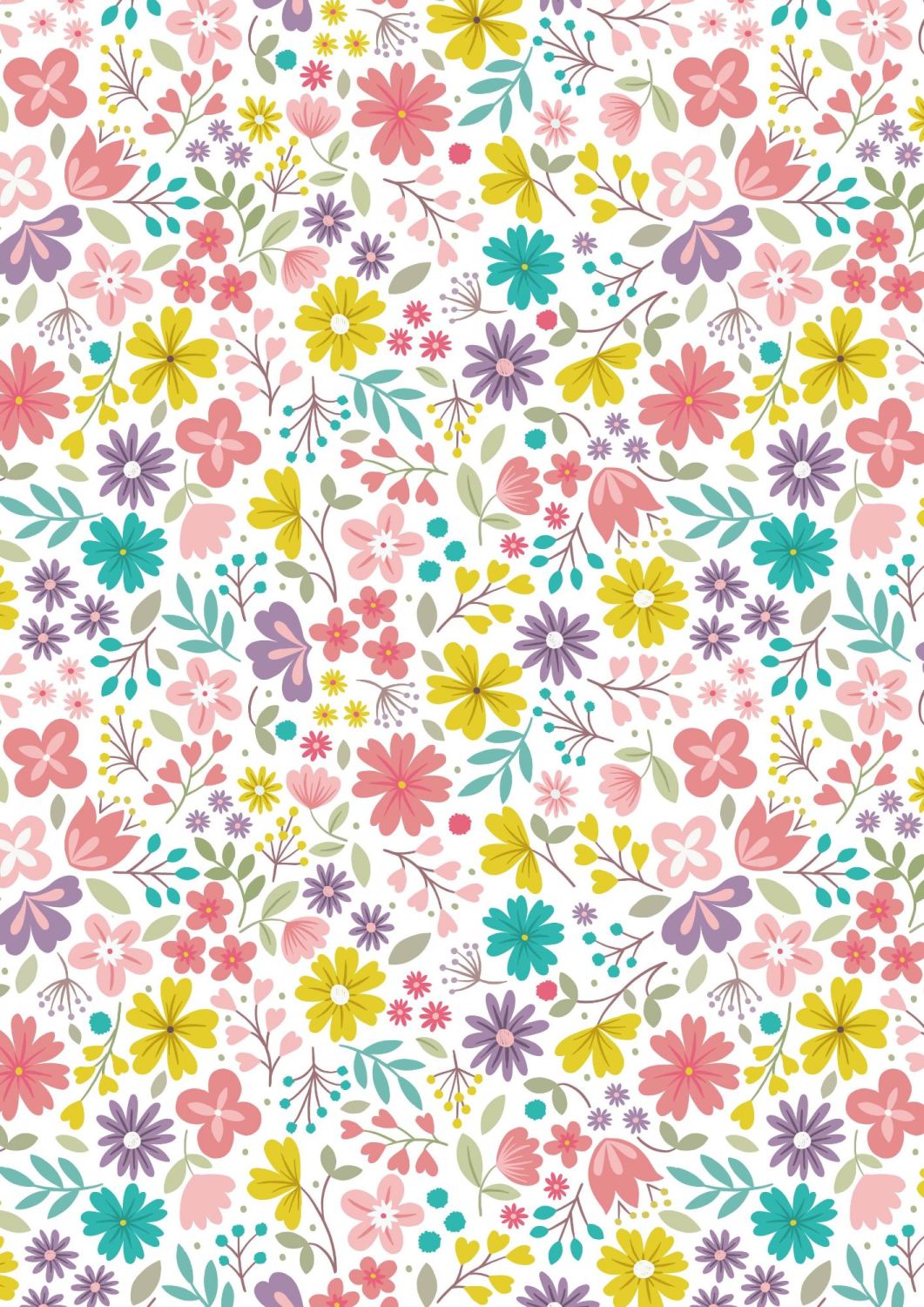 Lewis and Irene - Spring Treats - Spring Floral on Cream