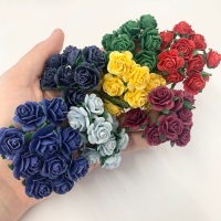 Carroway Colour Collection - Back to School - 20mm Mulberry Paper Open Roses