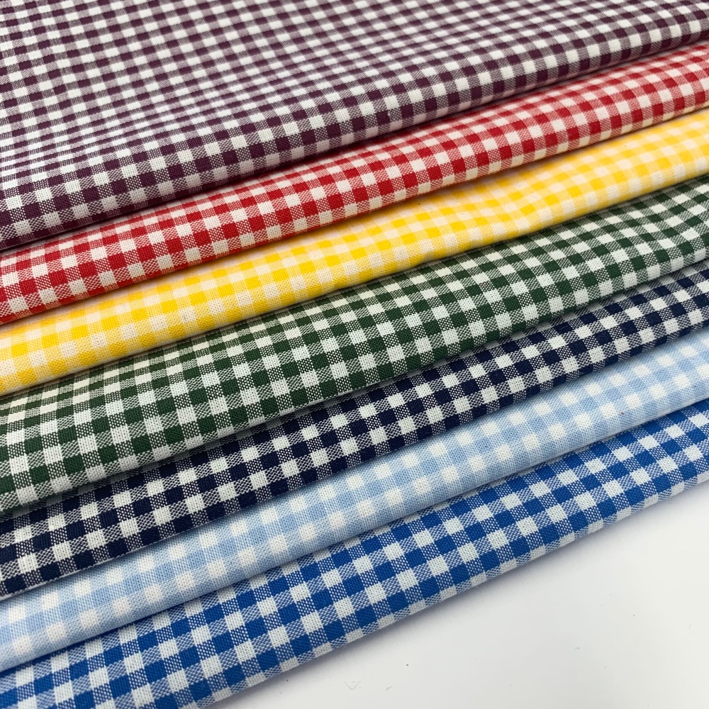 Carroway Colour Collection - Back to School - 1/8” Gingham Fabric 100% Cott