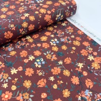 Poppy Europe Fabrics - Autumn Meadow - Bordeaux - Digital Print