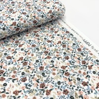 Poppy Europe Fabrics - Sweet Briar Rose  - White and Blush - Digital Print