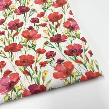 Rose and Hubble - Poppy Meadow - Felt Backed Fabric