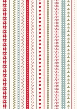 Lewis and Irene - Gingerbread Season - Festive Stripes on Cream