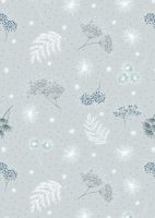 Lewis and Irene - Secret Winter Garden - Frosted Garden on Light Grey with Pearl Elements