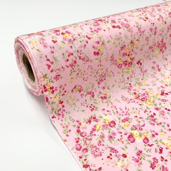 Rose and Hubble Fabrics - 100% Cotton Poplin - Norah Pink Floral