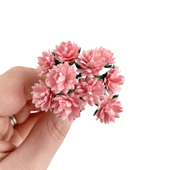 Mulberry Paper Flowers - Aster Daisies - Baby Pink