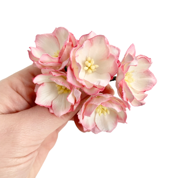Mulberry Paper Flowers - Lotus Flowers  - Baby Pink and Ivory