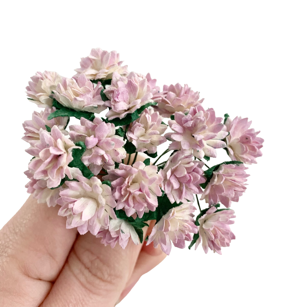 <!--012--> Mulberry Paper Flowers  - Aster Daisies