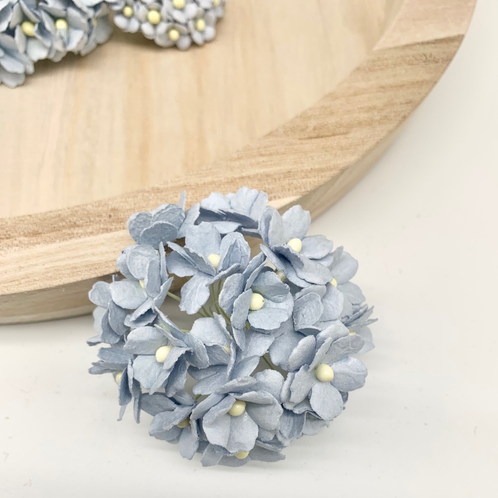 Mulberry Paper Flower Sweetheart Blossom Baby Blue
