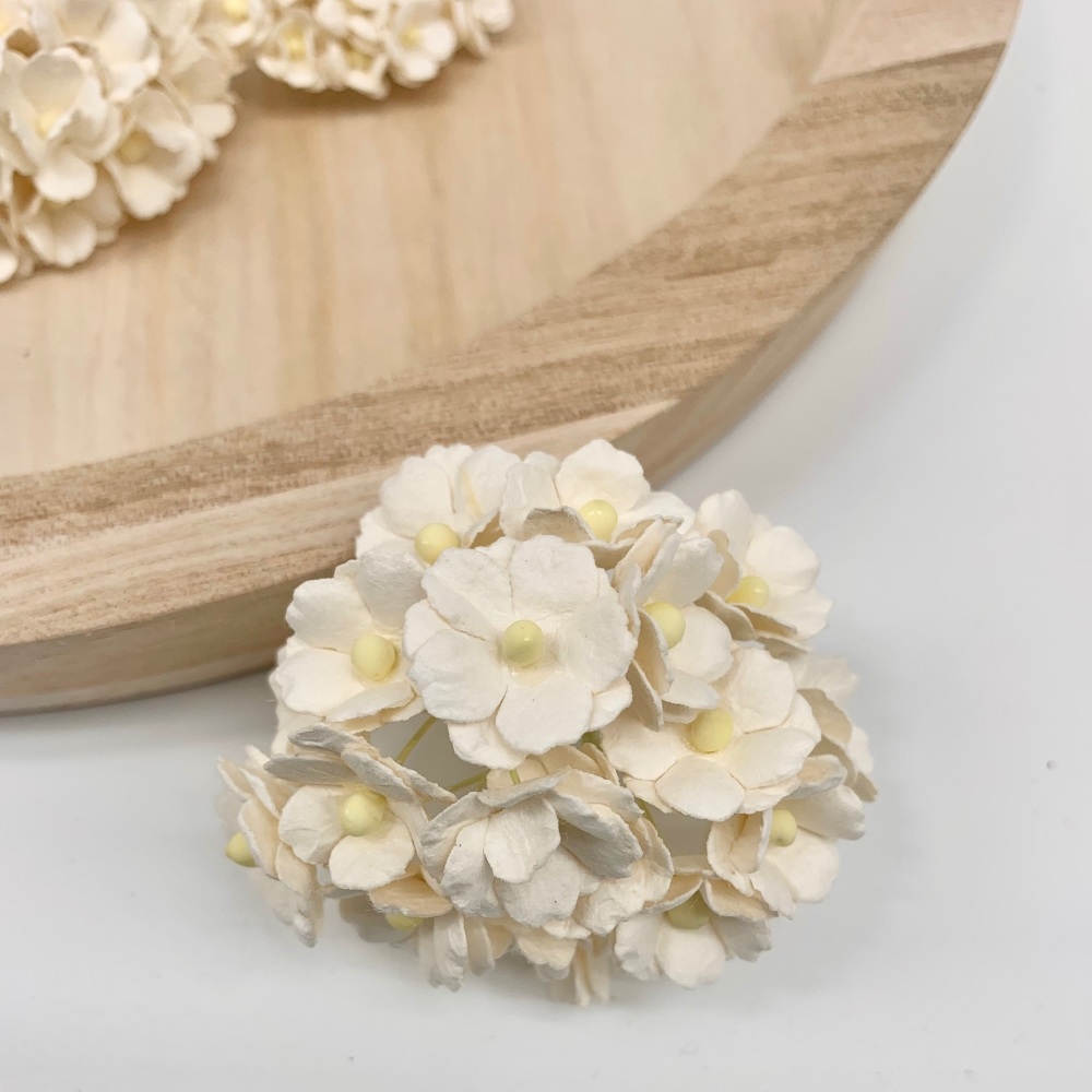 Mulberry Paper Flower Sweetheart Blossom Ivory