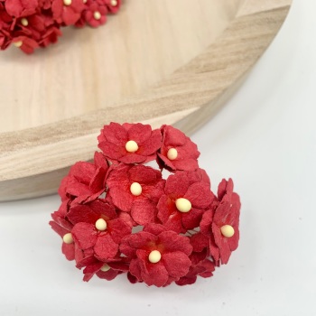 Mulberry Paper Flower Sweetheart Blossom Red