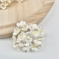 Mulberry Paper Flower Sweetheart Blossom White