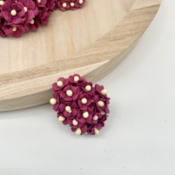 Mulberry Paper Flower Miniature Sweetheart Blossom Burgundy