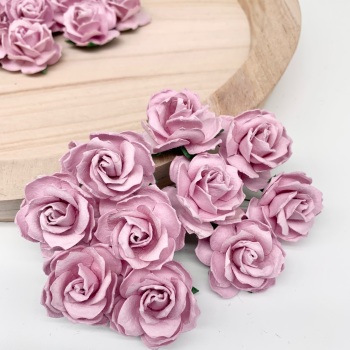 Mulberry Paper Flowers - Wild Roses 30mm  - Lilac