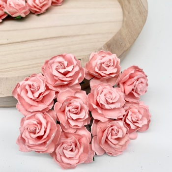 Mulberry Paper Flowers - Wild Roses 30mm  - Pale Pink