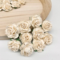 Mulberry Paper Flowers - Wild Roses 30mm  - Ivory