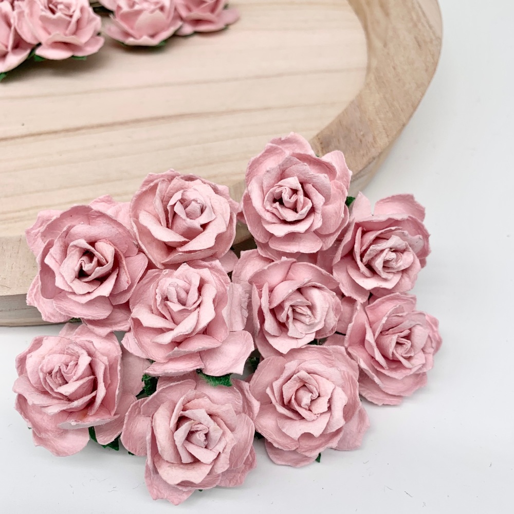 Mulberry Paper Flowers - Wild Roses 30mm  - Rose Pink