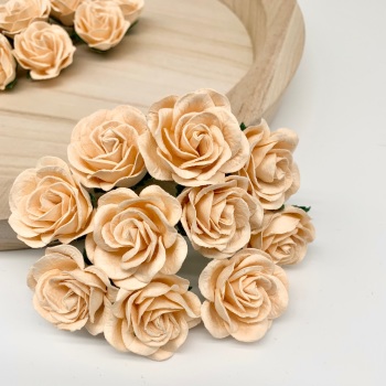 Mulberry Paper Flowers - Trellis Roses 35mm  - Pale Peach
