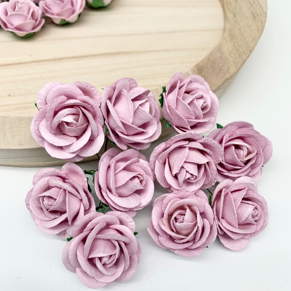 Mulberry Paper Flowers - Chelsea Roses 35mm  - Lilac