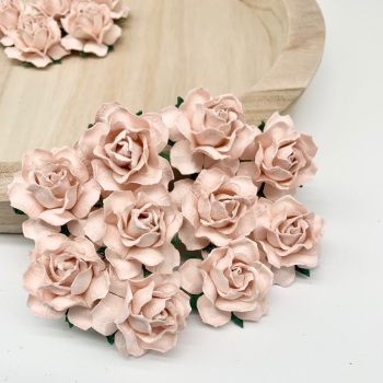 Mulberry Paper Flowers - Cottage Roses 30mm  - Pink Mist