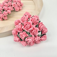 <!--020--> Mulberry Paper Open Roses - Pink 10mm 15mm 20mm 25mm