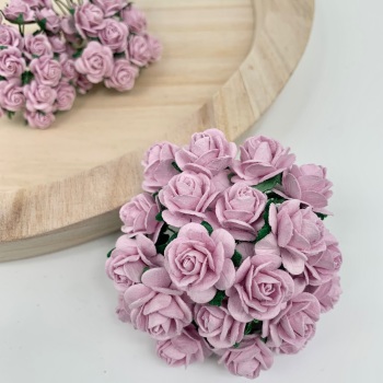  Mulberry Paper Open Roses - Lilac 10mm 15mm 20mm 25mm
