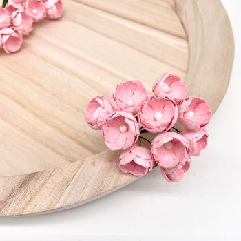 Mulberry Paper Flowers - Buttercups  - Baby Pink