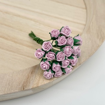 Mulberry Paper Flowers - 8mm Rose Buds  - Lilac