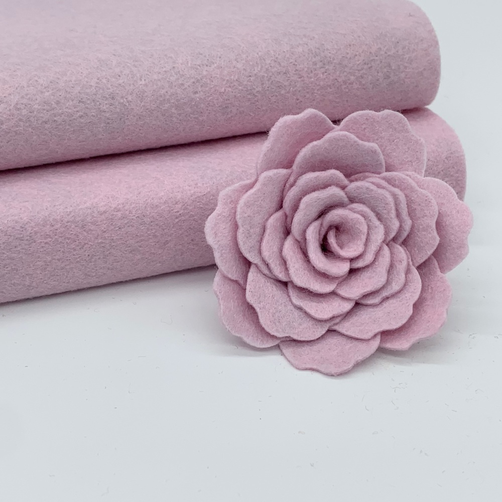 <!--029-->Pink Frost Wool Blend Felt