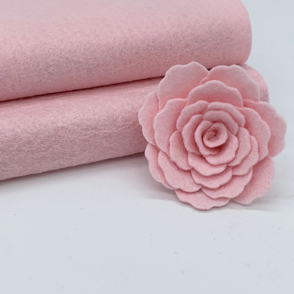 Pink Sweetness Wool Blend Felt