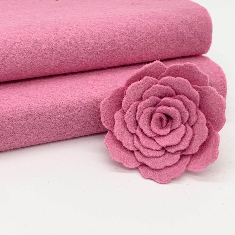 <!--034-->Pink Violet Wool Blend Felt