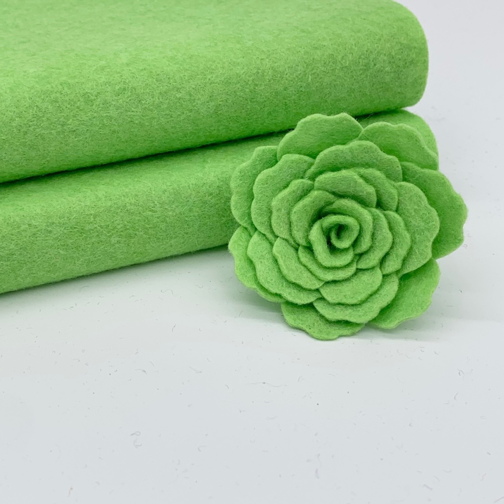 <!--072-->Chartreuse Wool Blend Felt 