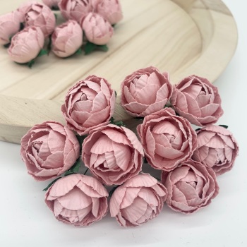 Mulberry Paper Flowers - Peonies  -  Rose Pink