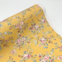 Rose and Hubble Fabrics - 100% Cotton Poplin Yellow Floral Clusters