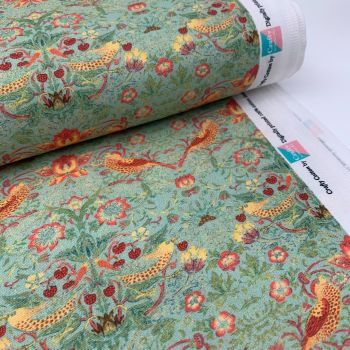 William Morris by Crafty - Strawberry Thief - Duck Egg - 100% Cotton