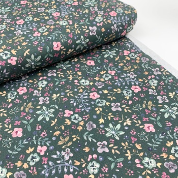 Poppy Europe Fabrics - Sophie Flowers - Green - Digital Print