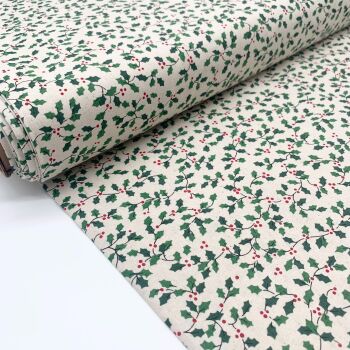 John Louden Fabrics - 100% Cotton Scandi Print - Holly