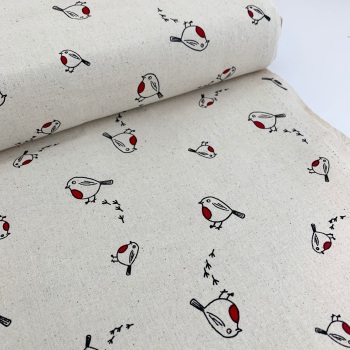 John Louden Fabrics - 100% Cotton Scandi Prints - Robins