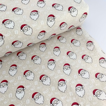 John Louden Fabrics - 100% Cotton Scandi Print - Mini Santas